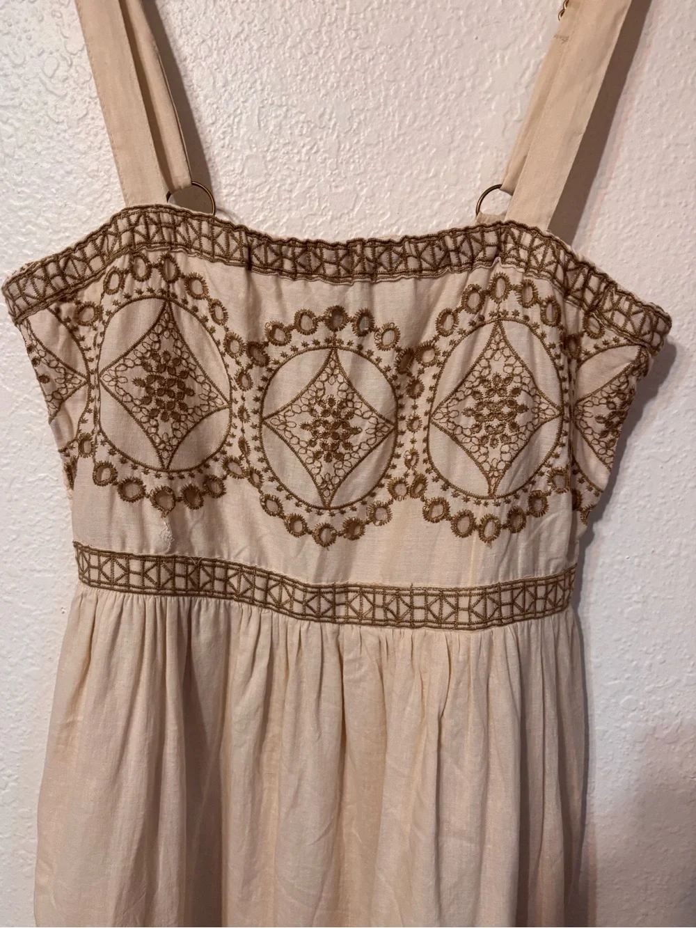 Nation AK Outfits Embroidered Boho Sleeveless Maxi Dress Large
